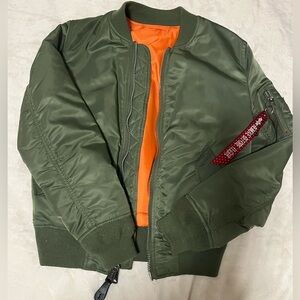 Alpha Industries Womens Olive Green Puffer Jacket